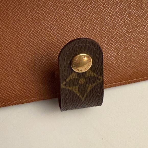 Louis Vuitton Monogram Agenda PM Notebook Cover Ring Wallet Passport Holder - Picture 9 of 13